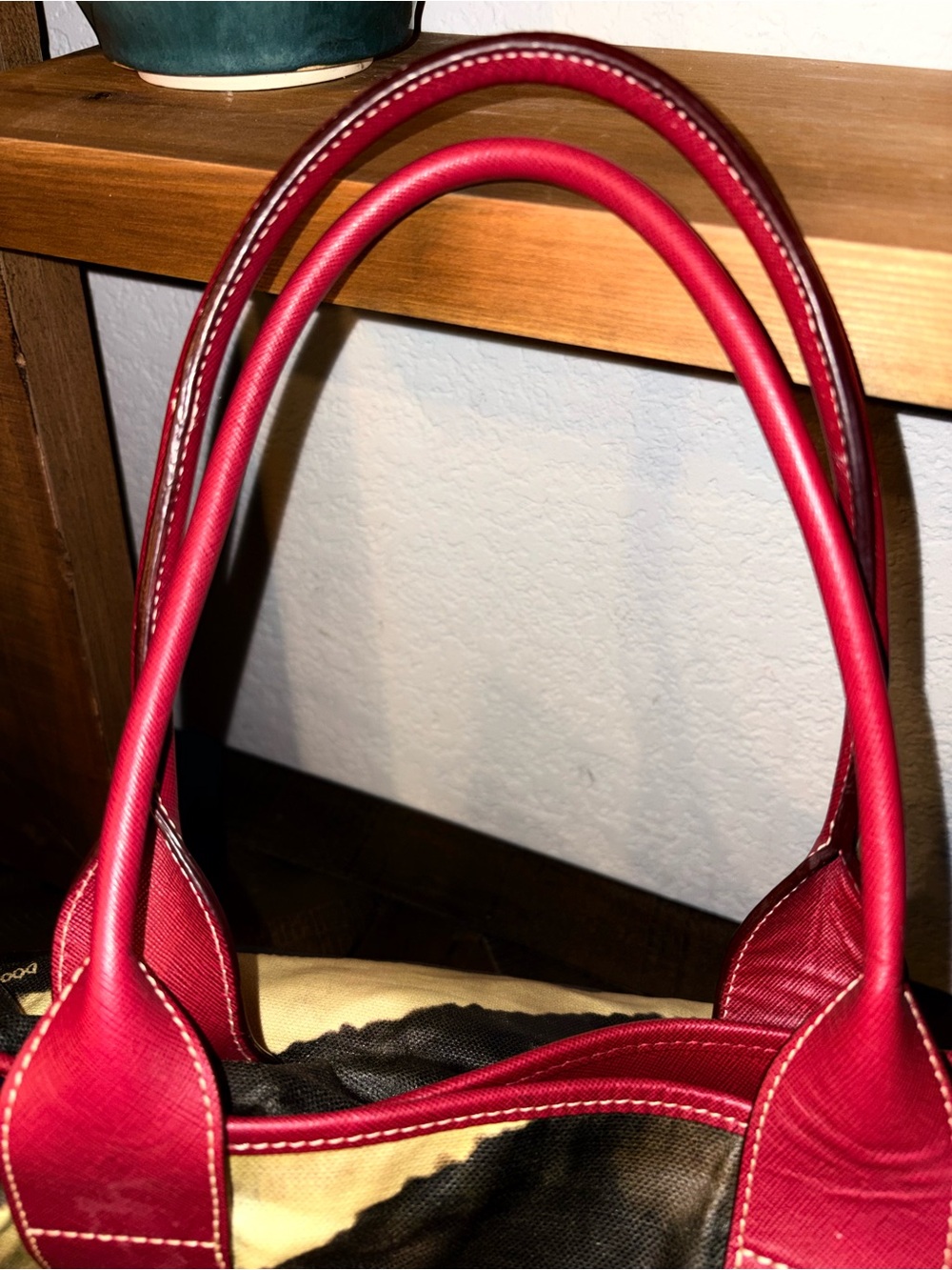 Dooney & Bourke Vintage Zebra Print Large Pocket Tote - Picture 13 of 16